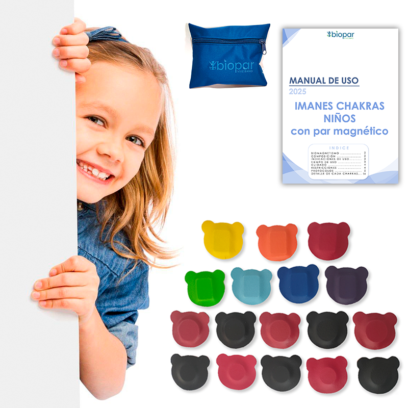 KIT CHAKRAS NIÑOS con pares magnéticos